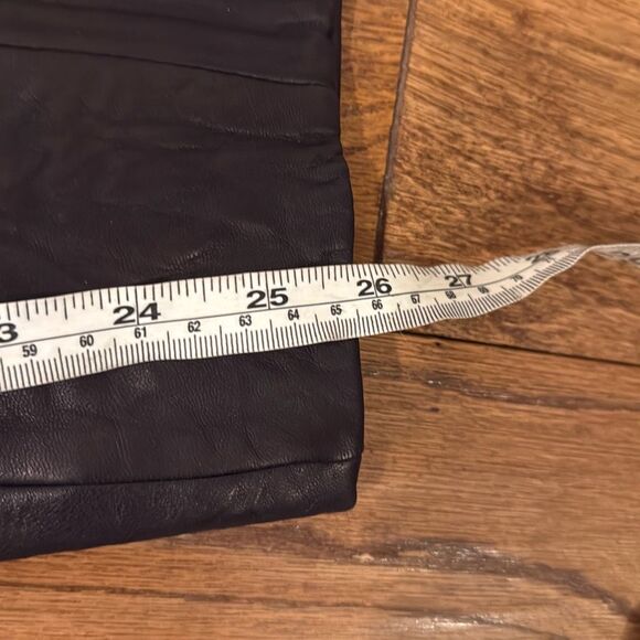 Veronica Beard Kaylee 100% leather brown high rise pants 6 - Picture 4 of 13